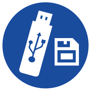 Produktionsdaten können auf einem USB-Datenträger aufgezeichnet werden